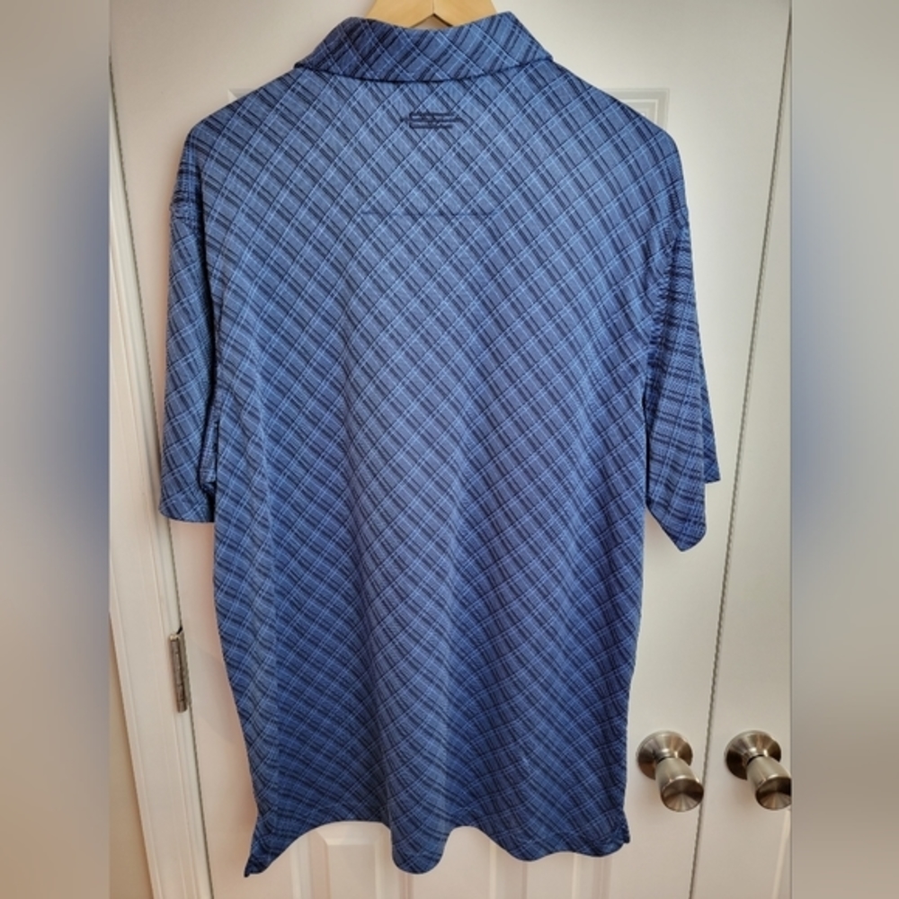 Carnoustie Performance Golf Polo Men's Large Navy & Light Blue - Picture 4 of 7